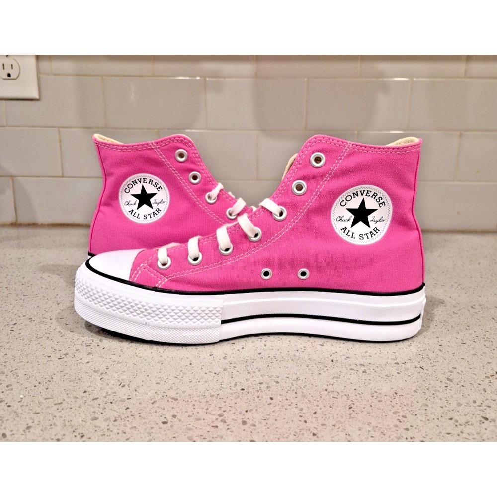 NEW Women's Converse Lift A16101F Limited Ed Shoes Shocking Orchid Pink SIZE 8.5